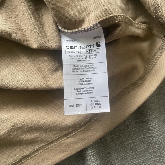 NWOT Carhartt Loose Fit Tan Tee - Picture 7 of 8